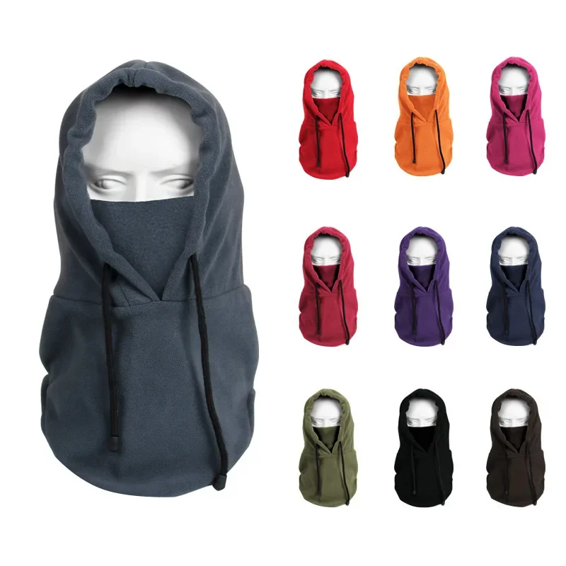 Winter Balaclava Mask Cycling Caps for Men Outdoor Sport Windproof Warm Ski Mask Polar Fleece Motorcycle Hood Bicycle Helmet Hat