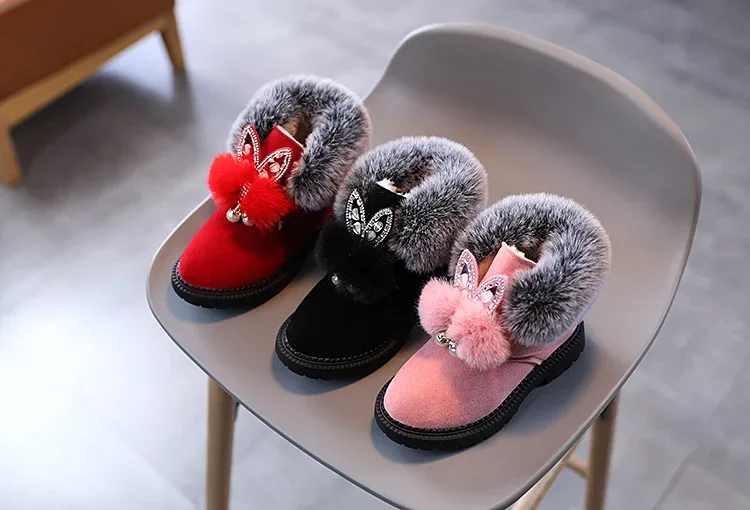 Winter Warm Princess Snow Boots Front View