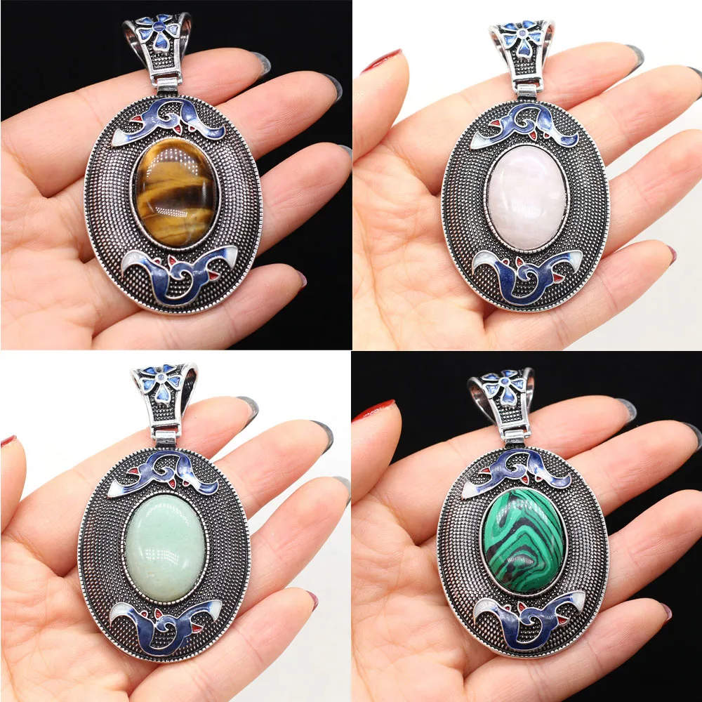 

4PCS Wholesale Price Natural Semi precious Stone Round Reiki Healing Pendant DIY For Jewelry Making Necklace Earring Accessorie