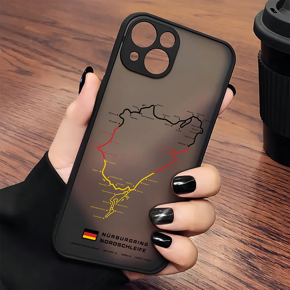 Nurburgring Sport Racing Track Matte Clear Phone Case