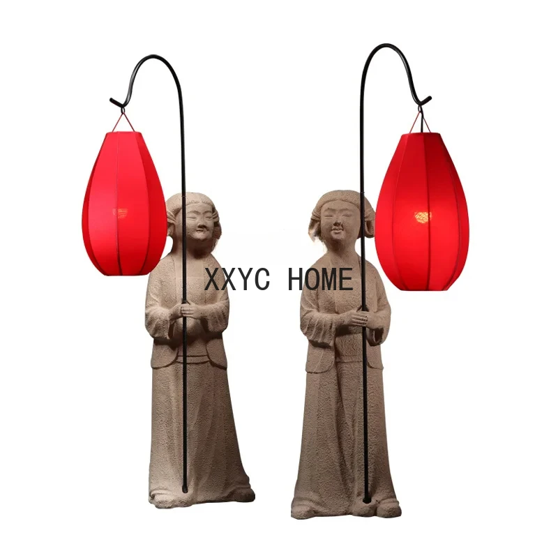 

Напольная ретро-лампа GD в китайском стиле для гостиной, Женская декоративная лампа дзен в китайском стиле