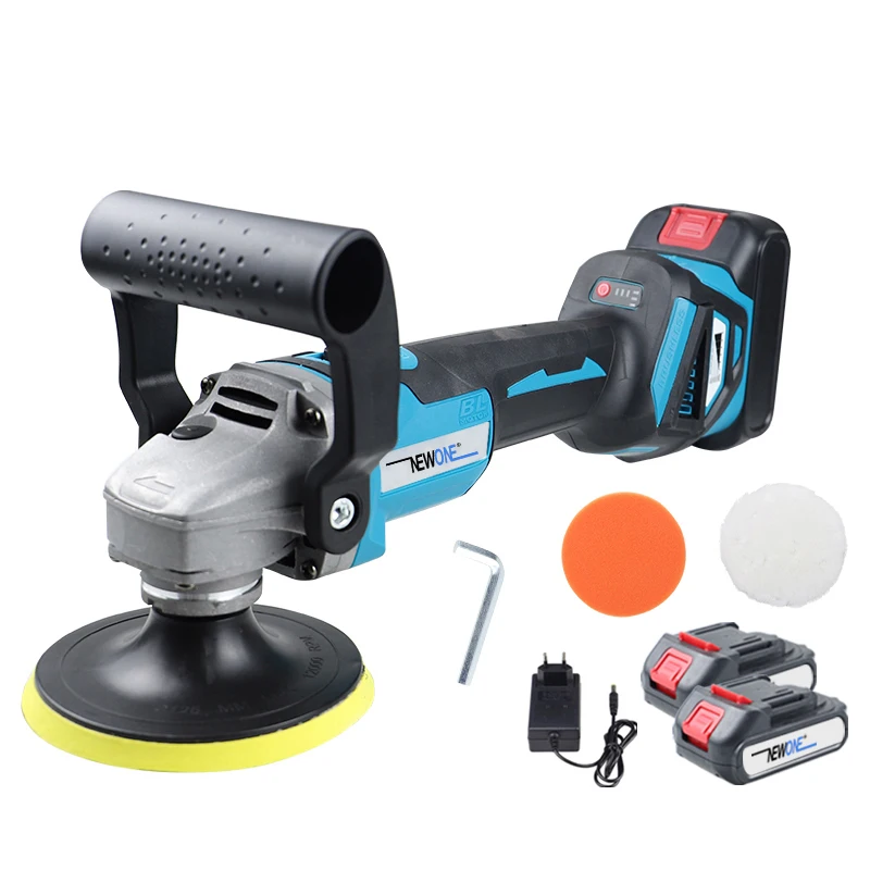 NEWONE 18V Polisher/ Car Polishing Machine Compatible for Makita 18V Battery Polishing Tool Sander Buffing Waxing Machine 8mm thread throw 1200w forced rotation dual action da random orbital polisher variable speed sander buffing waxing machine