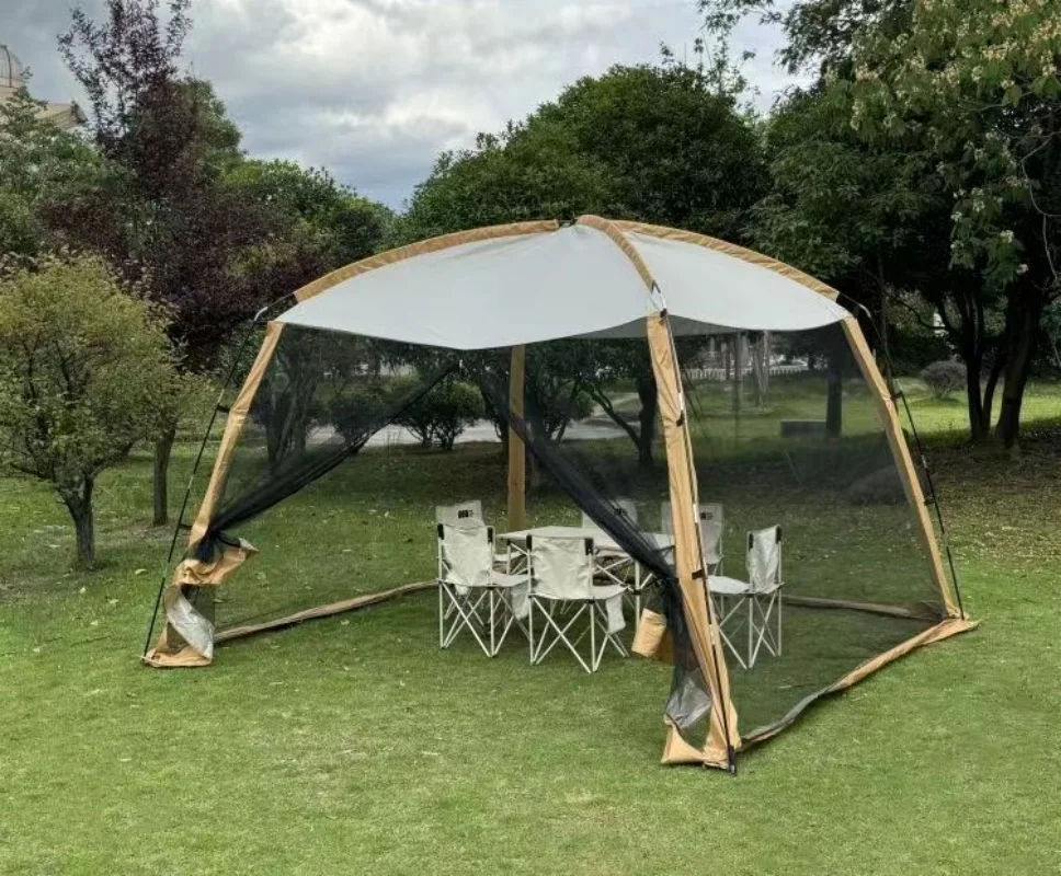 3.3 &times; 3.3 &times; 2.4m Tent, Home Outdoor 5-8 Person Sunshade Camping Tent, Insect proof and Sunscreen Multi Person Tent