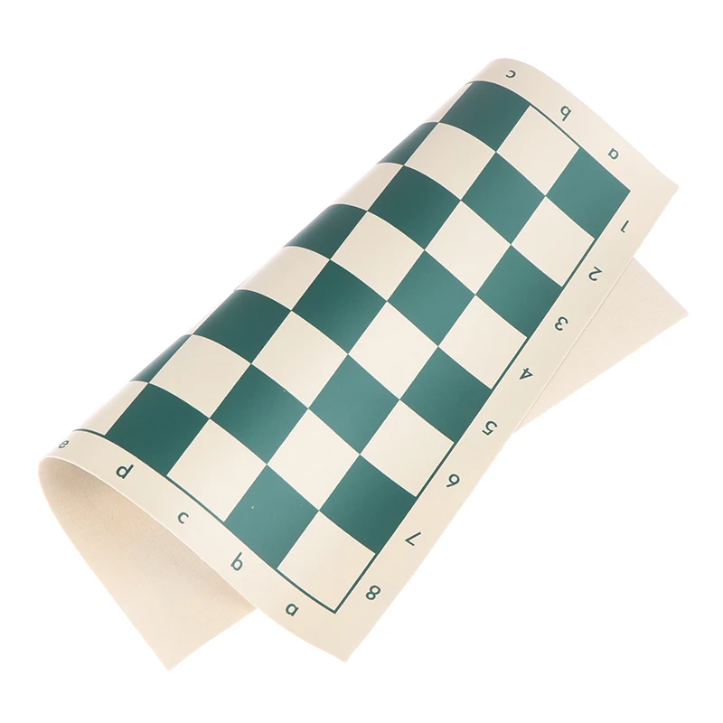 PVC Leather Chess Board 34.5cm Portable Soft Rollable Leather Durable Chess Board foldable chess board folding chess board