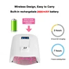 lampara de unas UV recargable luz UV portatil para unas K8 LED Nail Lamp with 33 LED Beads and 4 timer setting White 2