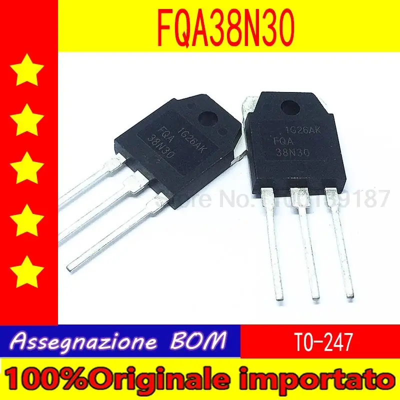 

10pcs/lot FQA38N30 38N30 TO-247 high power FET 38A 300V