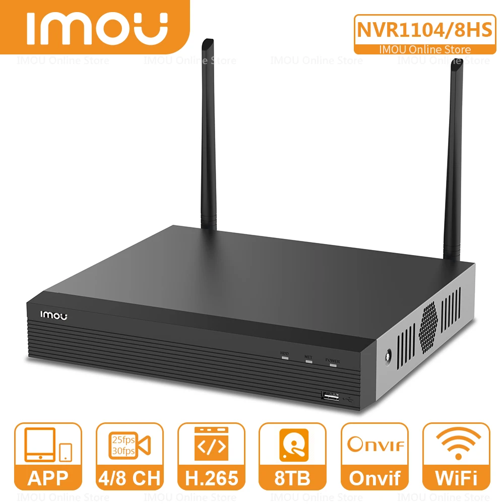 Imou 4/8 Canali Videoregistratore Di Rete P2P Supporta Protocollo Onvif E Rtsp Smart H.265/Smart H.264 Wireless Cascading Nvr