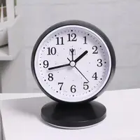 23GA Stylish Quiet Alarm Clock with Arabic Numerals Battery Operated No Ticking Analog Desk Clock for Children Bedroom 1