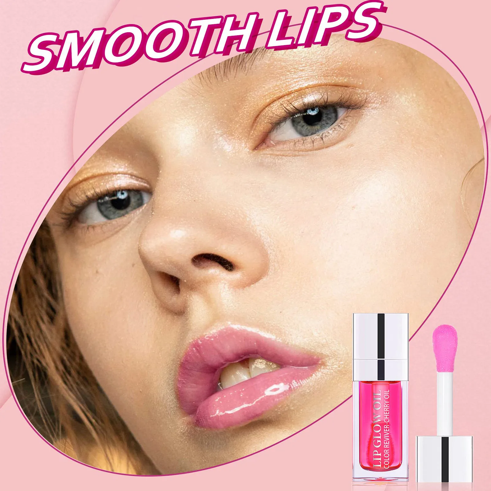 Aceite hidratante para labios de 6 ml, brillo labial hidratante, brillo labial transparente, brillo labial voluminizador, labios teñidos para el cuidado de los labios, labios secos, palo de rosa