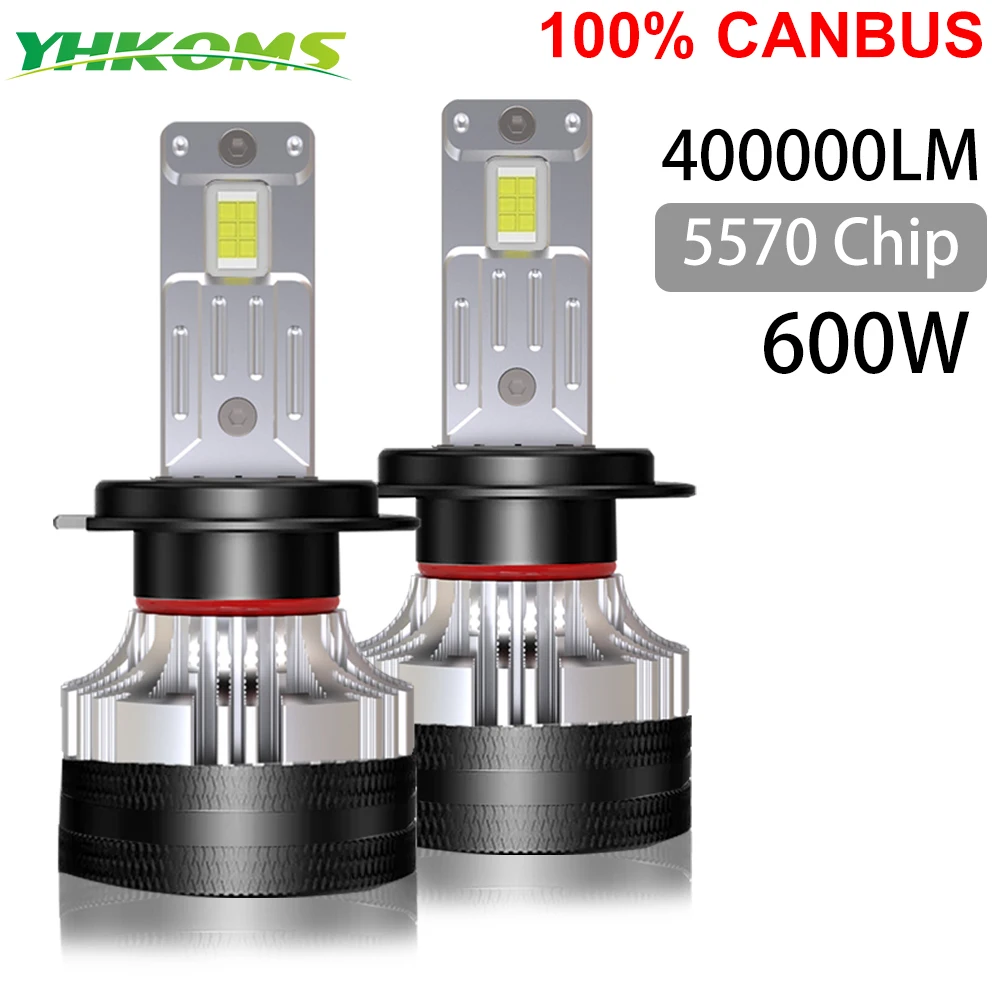600W 400000LM H7 LED H4 Canbus H1 H8 H9 H11 HB3 HB4 Car Headlight Bulbs 9005 9006 Auto Fog Light 6000K 12V No Error