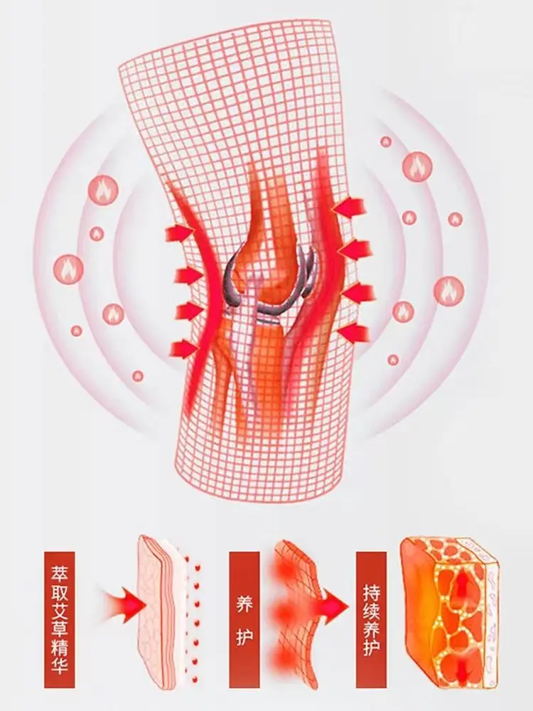 Sports Knee Pads Mugwort Self-Heating Warm Autumn And Winter Protective Gear Against Cold Running