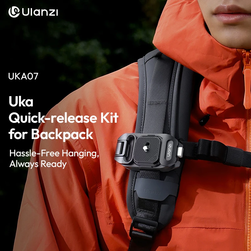 Ulanzi UKA07 Uka Quick-Release Kit For Backpack Hassle-Free Hanging 10KG Load Suit For Arca-Swiss & F38 Quick Release System Quick Release Kit