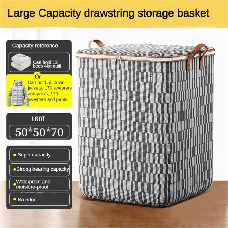 

Houndstooth Clothes Quilt Bins Container Organizers with Handle Fabric Storage Bags with Lids for Bedroom Closet Wardrobe