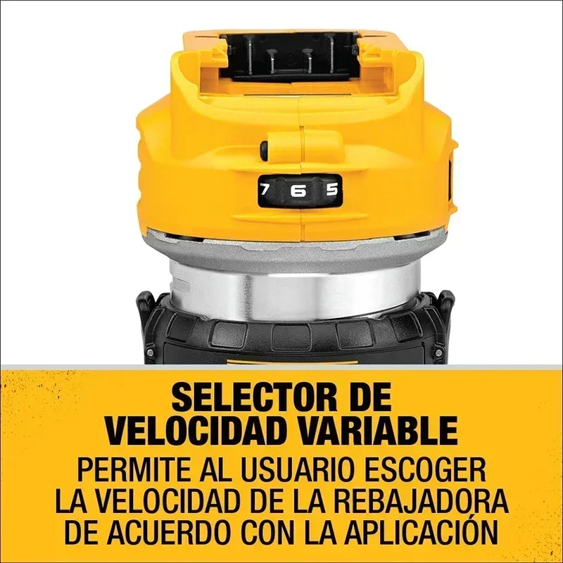 DEWALT DCW600 Cordless Router 20V Brushless Power Tool Trimmer Engraving Machine Speed Regulation Slotting Trimming DCW600B 4