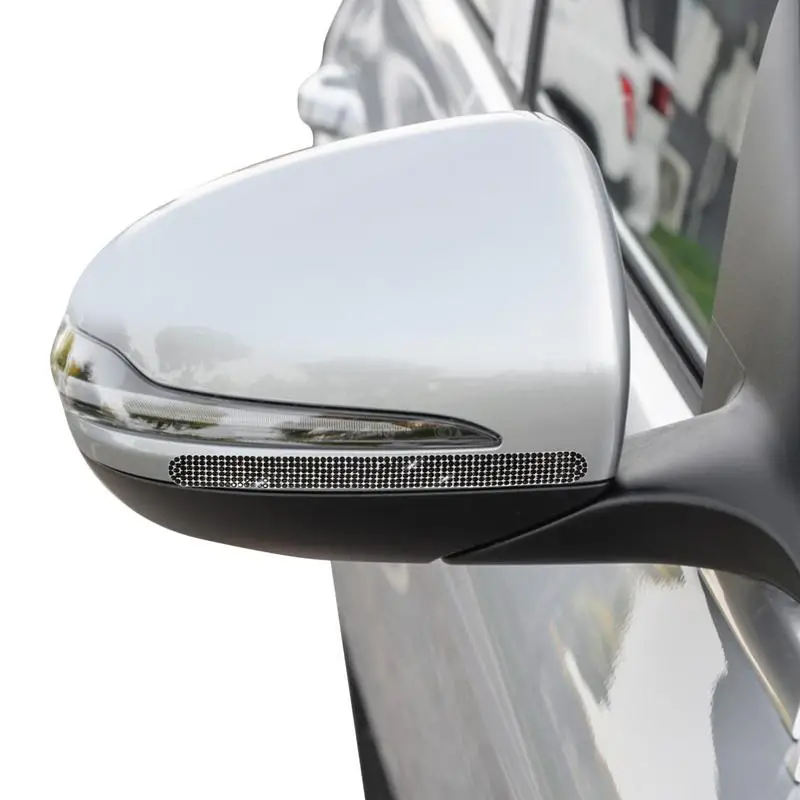 

10PCS Universal Car Door Handle Sticker Decal Warning Diamond Auto Strip Crystal Driving Safety Bling Car Accessories For Girls