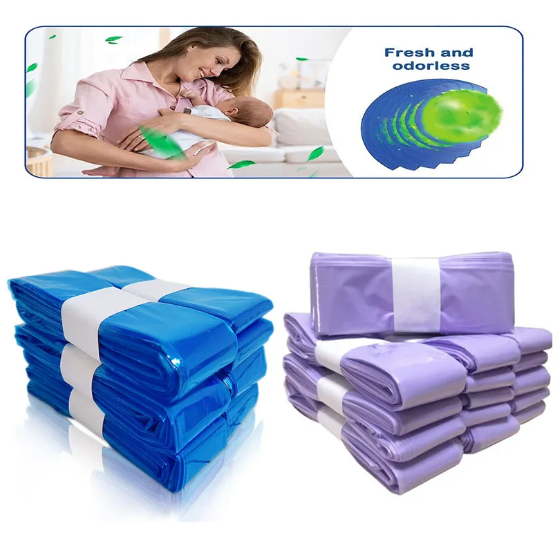 Diaper Pail Refills Bags 5/10 Purple Diaper Pail Refills Bags For Angelcare Trash For Sangenic Tommee Tippee twist&click Genie Munchkin