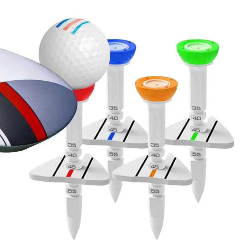 

Тройники для гольфа, уникальные регулируемые тройники для гольфа, 4 шт., регулируемый по высоте держатель для мяча для гольфа с прицеливанием, тройники для гольфа, аксессуары для гольфа