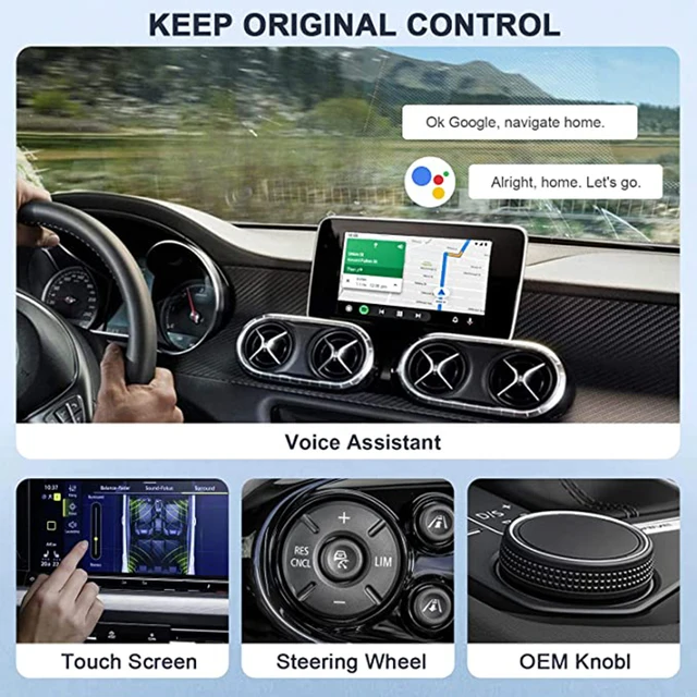 Wireless Android Auto Adapter, 2023 Upgrade 5Ghz WiFi Android Auto Dongle for Converting Factory Wired Android Auto to Wireless 3