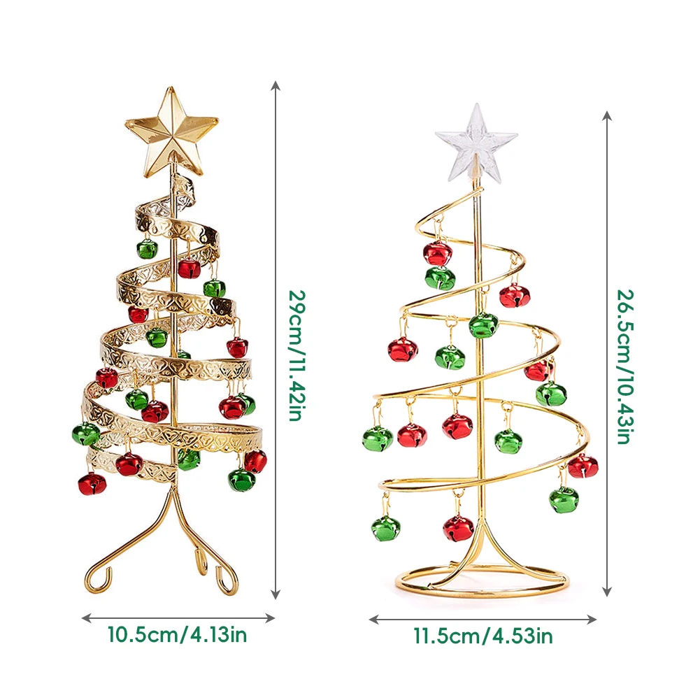 1Pc Mini Christmas Iron Mini Xmas Trees Xmas Decor Tabletop Decor Colorful Metal Holiday Tabletop Artificial Christmas Tree