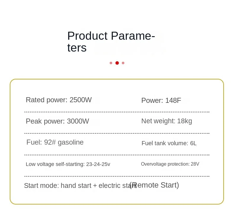 24V 3000W Parking Air Conditioning Generator, Remote Control For Car Use, Portable Generator