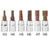 1/4 Inch Drive Hex Socket Bit Set 3mm 4mm 5mm 6mm 7mm 8mm Screwdriver Bits For Inner Hex Socket Hand Tools H3 H4 H5 H6 H7 H8
