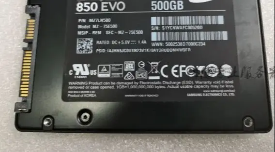 For 850EVO 500GB MZ 75E500 SATA 6G Laptop Desktop Server SSD
