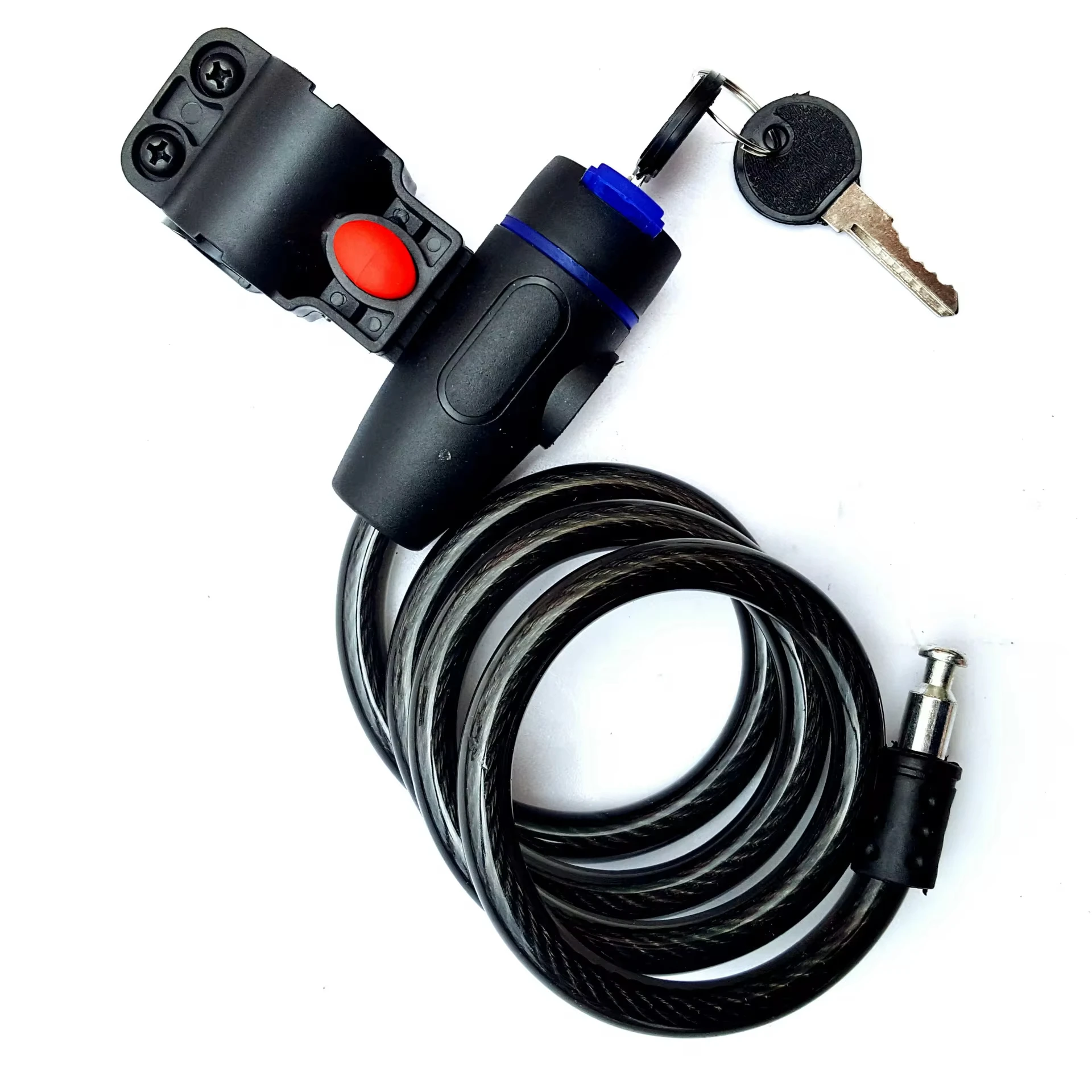Universal Anti-Theft Stainless Steel Coil Bike Lock with Key