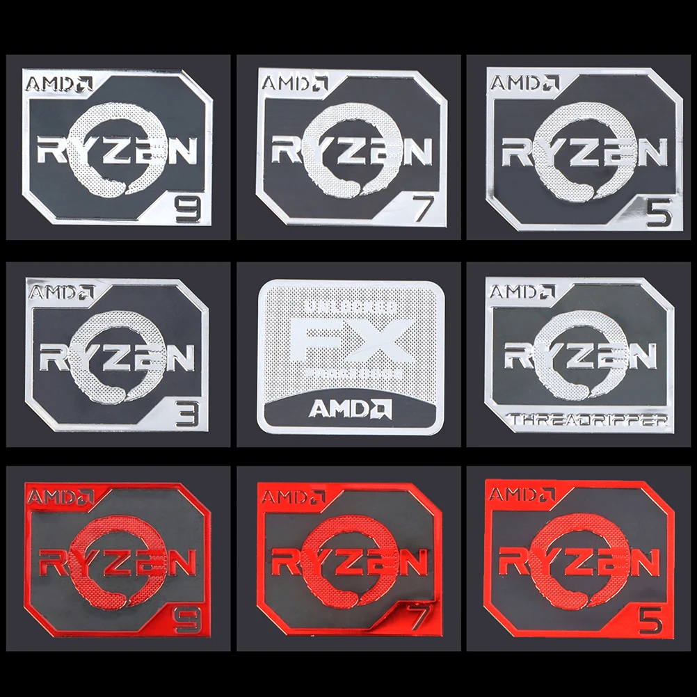 Laptop sticker AMD Processor Series Sticker for ATHLON Ryzen R9 R7 R5 R3 Generation Label DIY Decor Decor Label Stickers Laptop Accessories