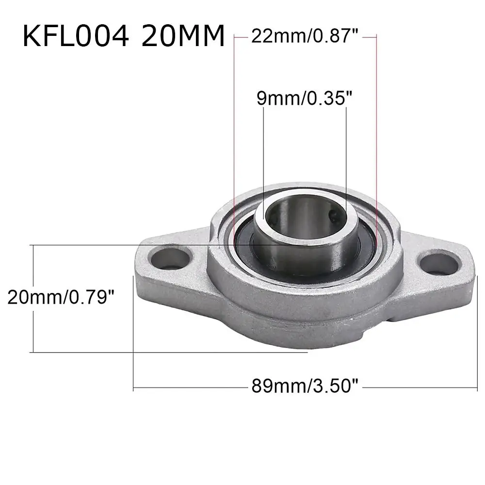 8mm 10mm 12mm 15mm Mounted Block Housing Thrust Bearing KFL08 KFL10 KFL12 KFL15 Pillow Block Bearing ZINC Alloy
