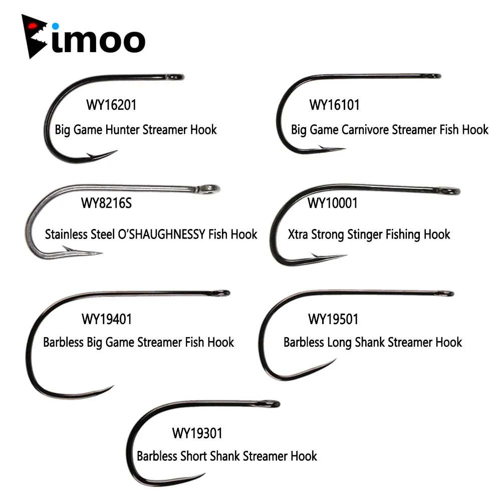 Bimoo20StückHighCarbonSteelBarbundWiderhakenFliegenbindehakenfürBigGameStreamerMinnowSalzwasserAngelköderKöder1/05/0-AliExpress