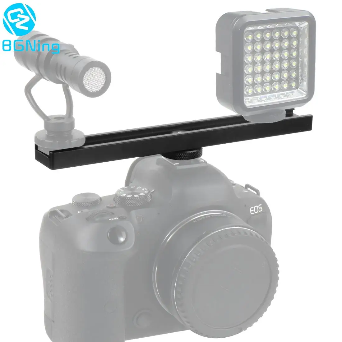 Double Cold Hot Shoe Adapter Mount Extension Holder Video Bracket Canon Nikon Tripod DSLR Cameras Flash Light Microphone