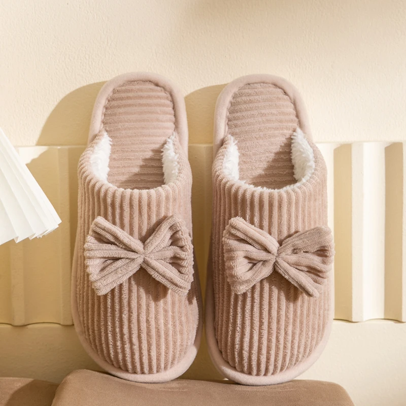 Women's Cozy Bow Slippers - Soft, Warm, and Lightweight