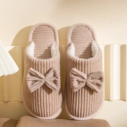 Women's Cozy Bow Slippers - Soft, Warm, and Lightweight - 36 - 37 (F29178K)