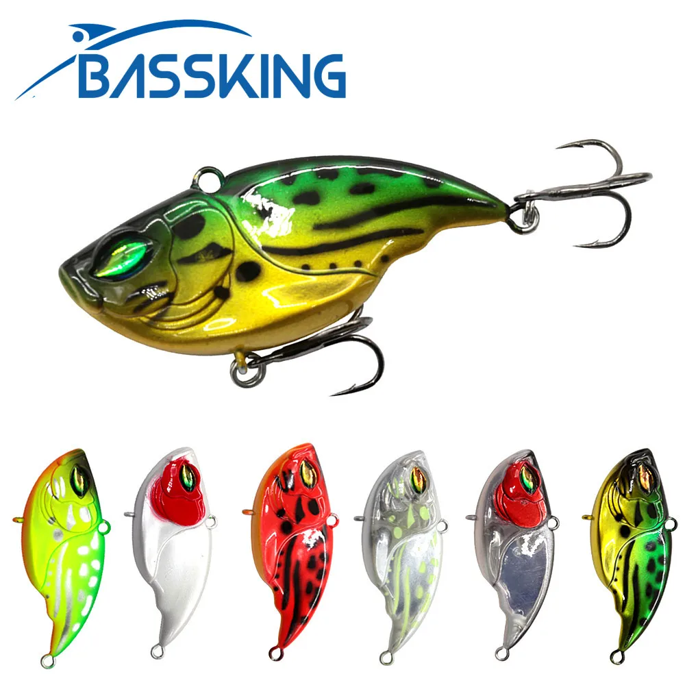

BASSKING Rattle VIB 10,5 г 55 мм тонущий искусственный Жесткий Воблер для ловли щуки и окуня