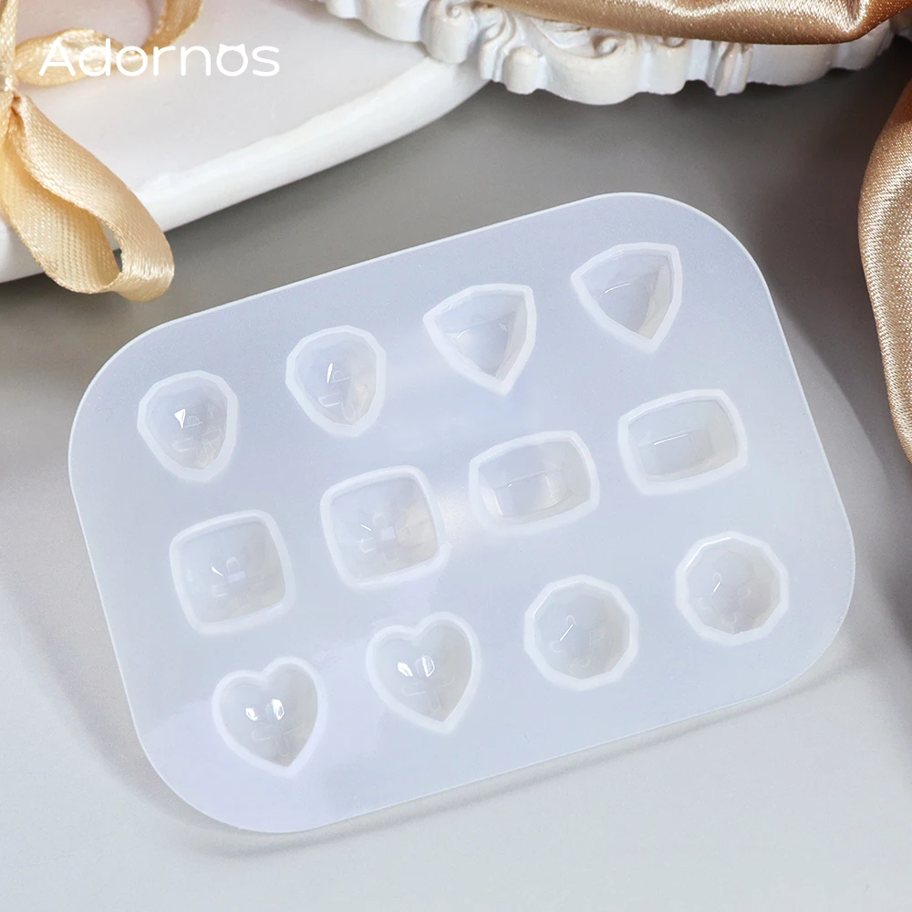 Resin Earring Molds for DIY Jewelry Making with Heart and Oval Shapes