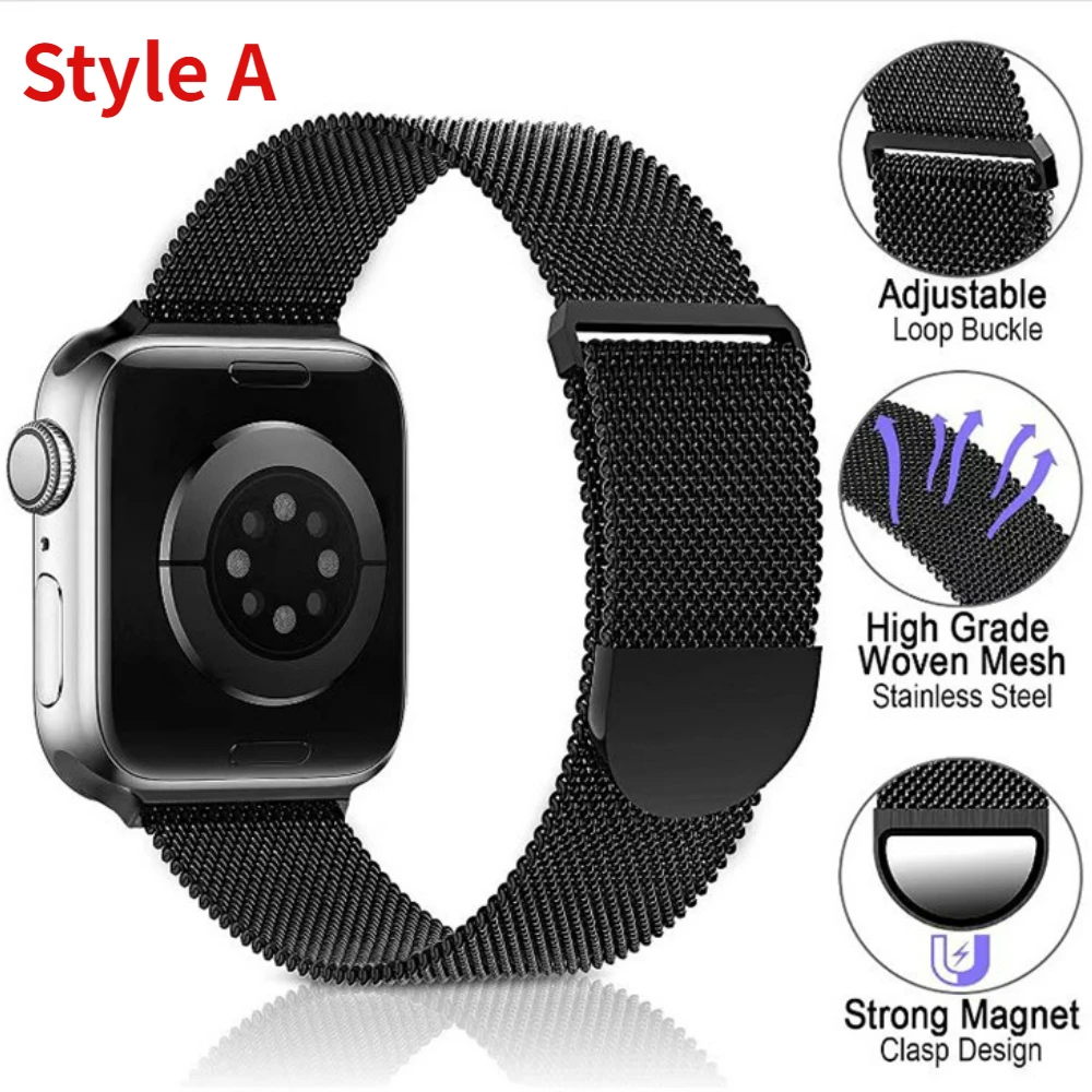 Premium Milanese Mesh Apple Watch Band Bracelet - Elegant Sport Strap