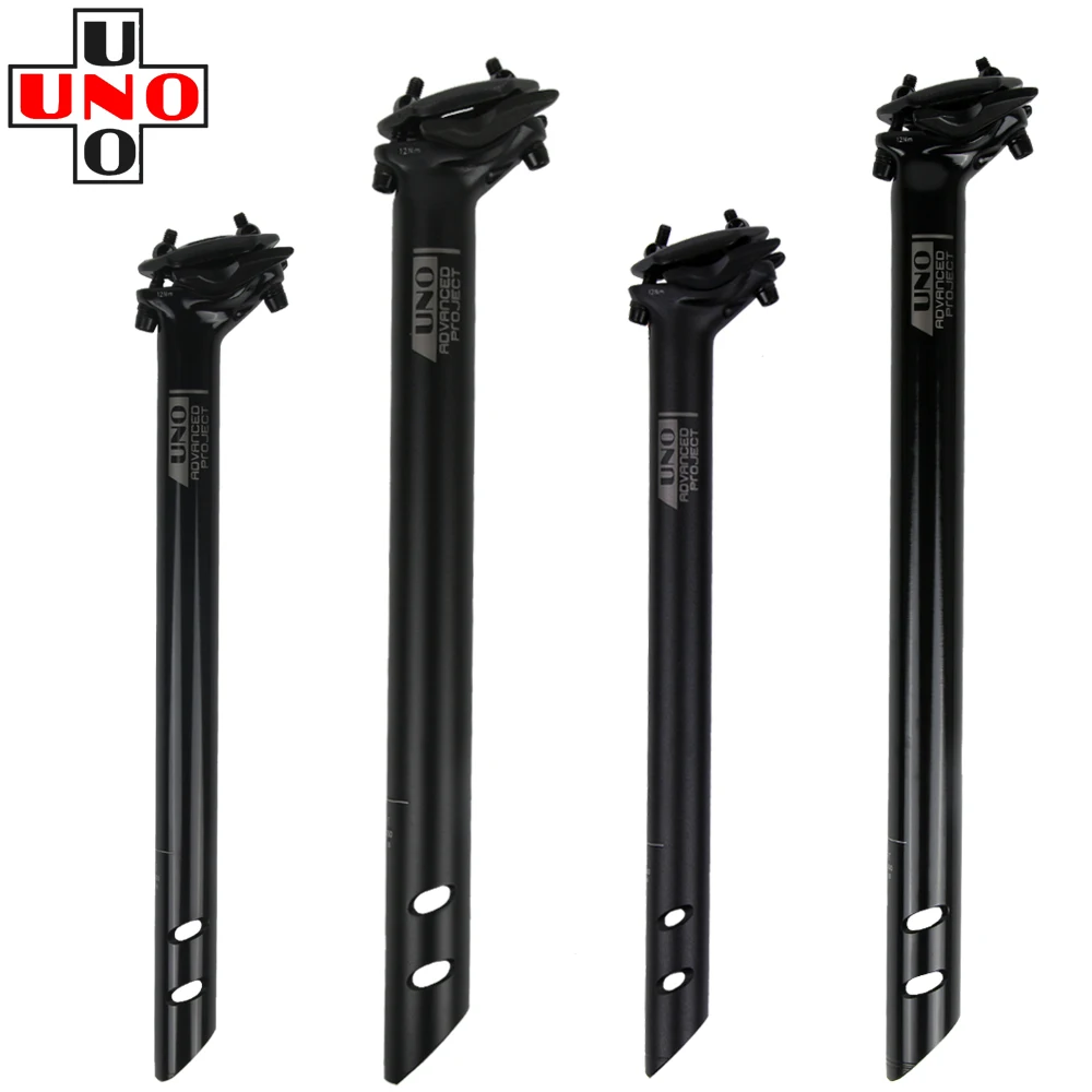 

UNO Ultralight Seatpost Mountain Road Bike Aluminum 6061AL Seat Post 27.2 30.9 31.6MM x 350/400MM Rear Floating Seat Tube 280g