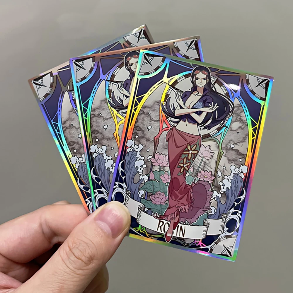 

60PCS 67x92mm Laser Anime Card Sleeves Moussia Board Game Cards Protector Cards Shield Card Cover for TCG/PKM/MTG Trading Cards