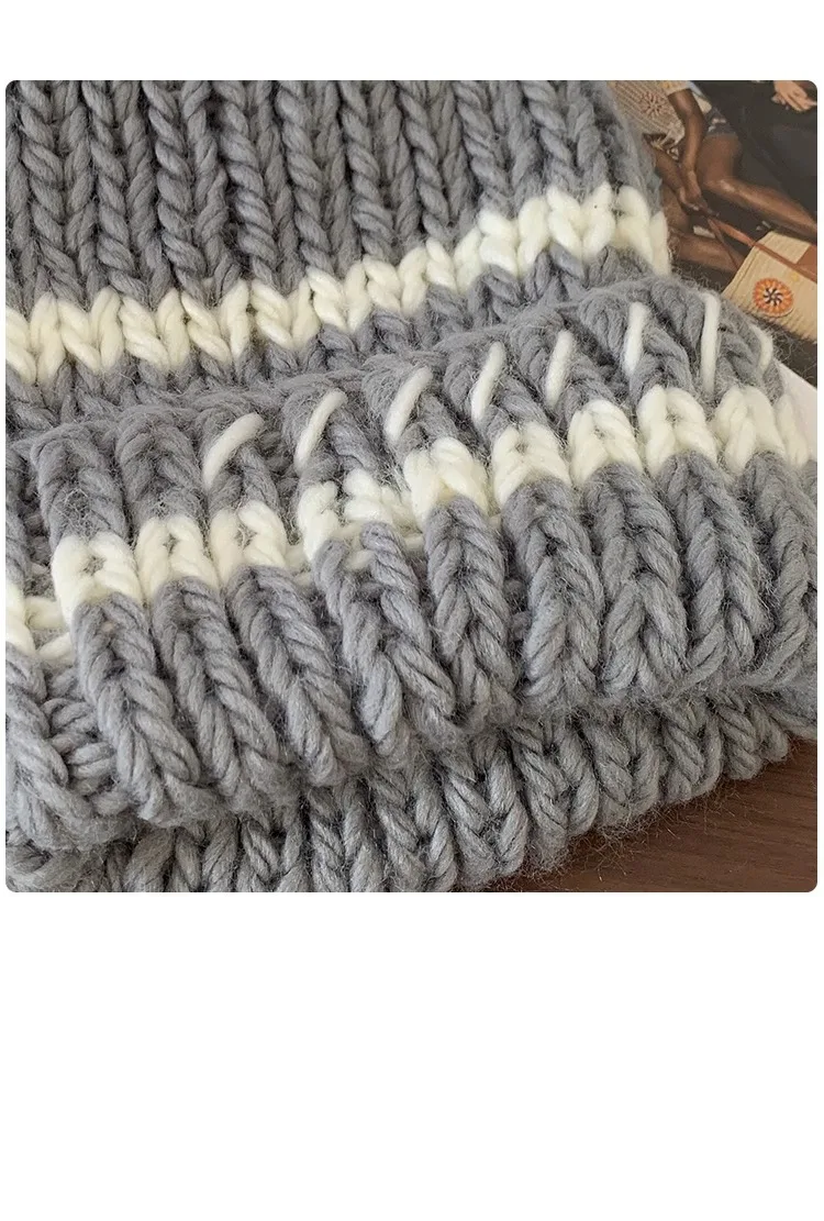 Cappelli invernali di grandi dimensioni per donna Nuovi berretti Cappello lavorato a maglia Ragazza Autunno Berretti femminili Berretti scaldini Berretto casual da donna_voghion.com
