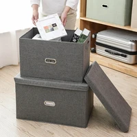 Fabric Folding Storage Box Large Capacity Home Cloth Underwear Sock Organizer Kid Toy Storage Organizer With Lid Storage Basket 1