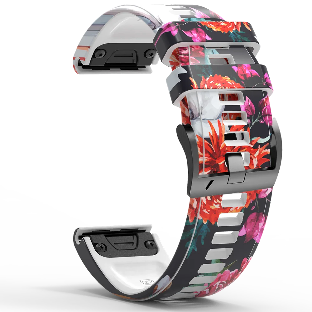 Silicone Sports Watchband with Unique Print Design