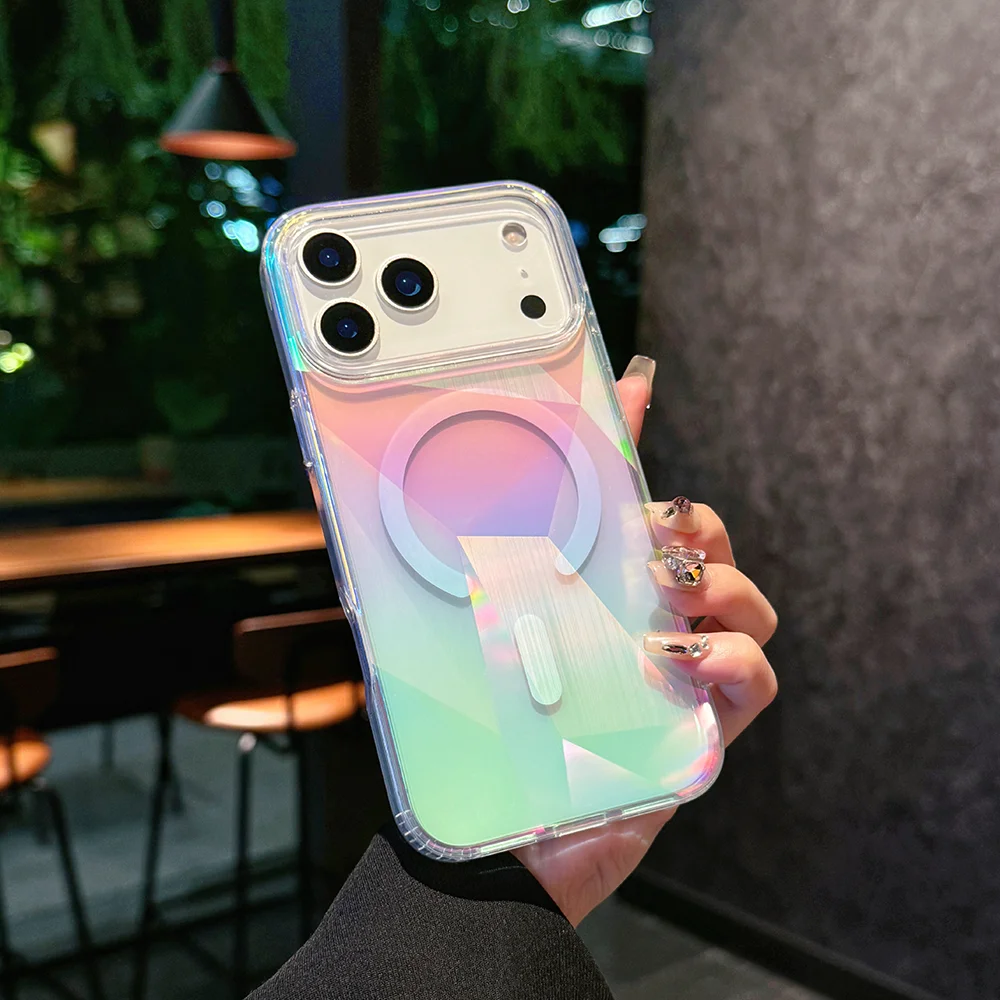Colorful Diamond Magnetic Phone Case - Waterproof Anti-Fall Protective Cover