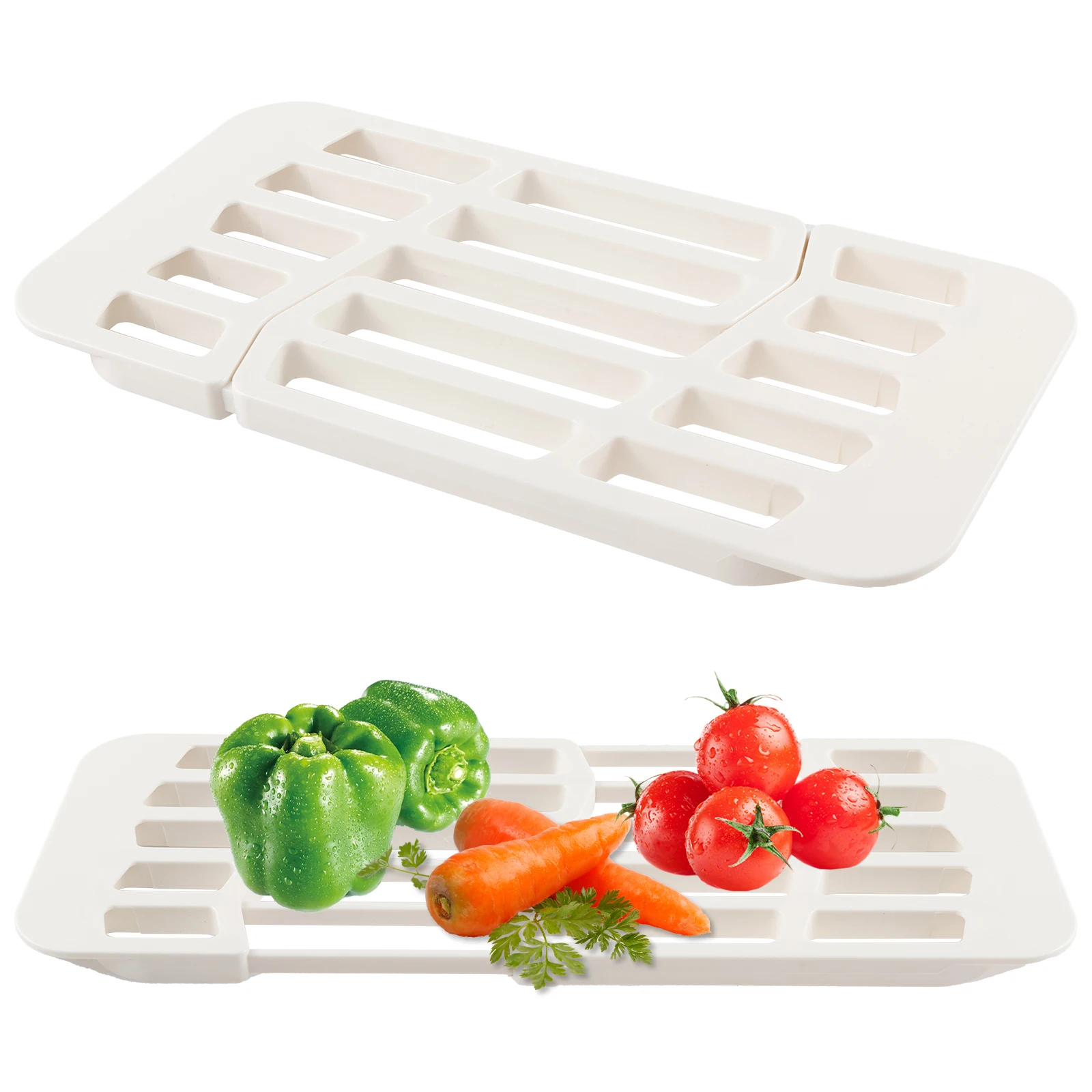 

2Pcs Over Sink Dish Drying Rack Space Saving Retractable Sink Drain Rack Effortless to Clean Expandable Sink Dish Drainer