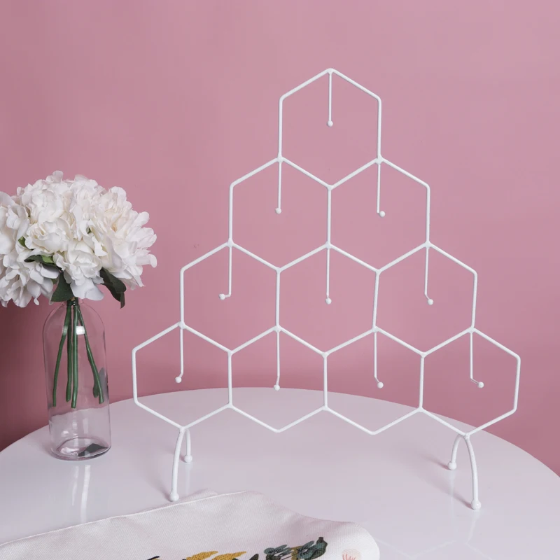 European Style Wedding Dessert Table Decorations Iron Art Donut Bread Display Rack Cake Shop Props