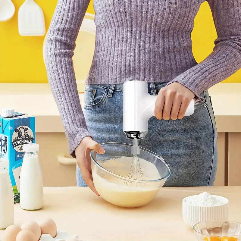 Electric egg beater, egg white mixer, dual stick 3-speed charging handheld cake cream machine, butter machine, kitchen blender 1