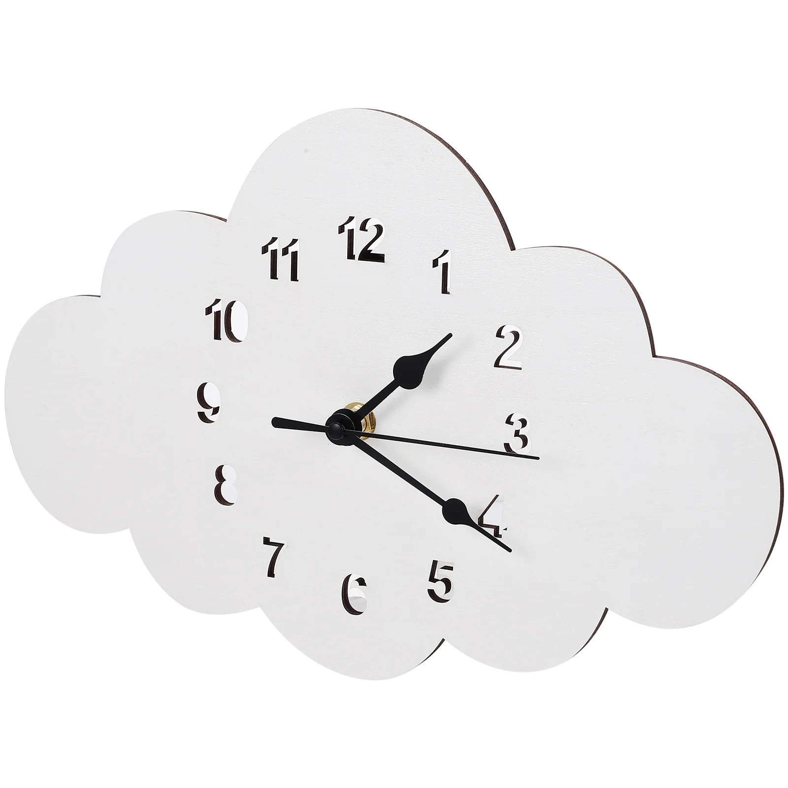 

Digital Wall Clock Convenient Clocks Hanging Office Mute White Cartoon Cloud Delicate