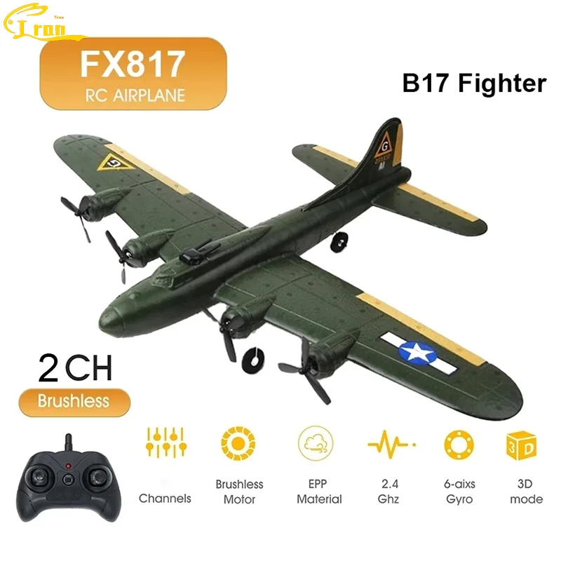 

Fx817 B17 Rc Airplane Aircraft Remote Control Plane Fixed-wing 2.4ghz Glider Epp Foam Rtf Rc Planes Aircraft Toys For Children