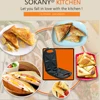 Double Heating Electric 4-Piece Sandwich Maker, Toast Coated Multifunctional Breakfast Maker with Non-Stick Plate, Touch Handle 4