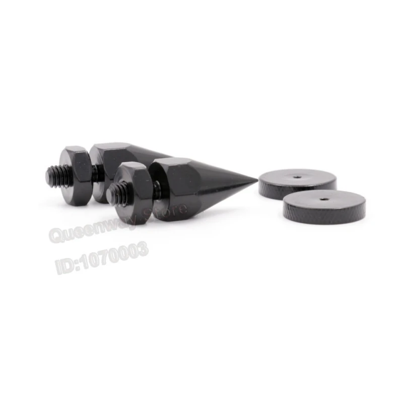 1 Set/4pcs M6 Thread Speaker Spike Amp Turntable Recorder Stand Pad Speaker Spikes Vibration Cone Foot Feet Pad 40mm