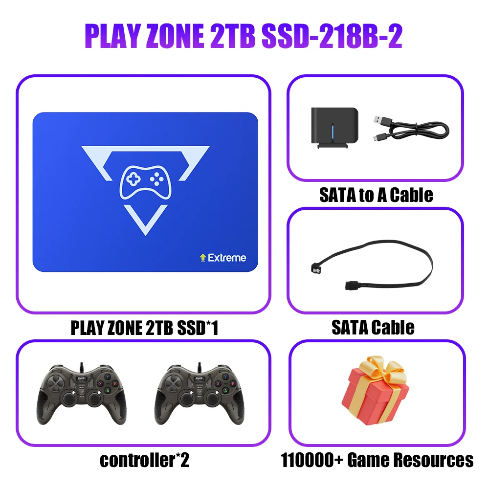 その他 PLAYZONE SSD 2TB Play Zone 2TB Gaming SSD Game Console with 20000+Game &80+Emulator